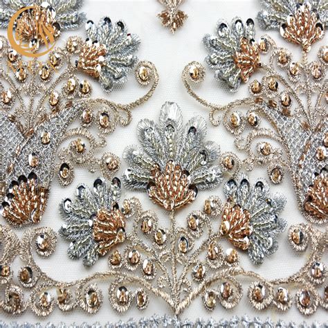 Exclusive Beaded Embroidery Sequins With Pearls Tulle Lace Wedding
