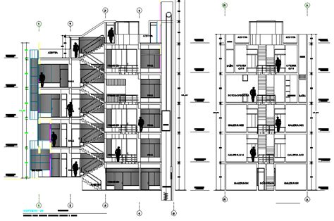 Detail Of Commercial Building Section Plan Detail Dwg File Cadbull