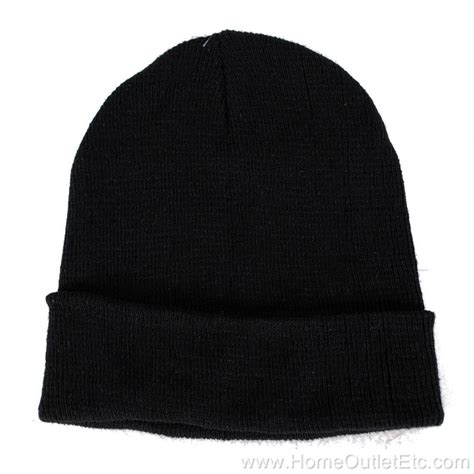 Cuffed Knit Beanie Plain Solid Blank Hat Cap Skull Warm Winter Ski Snow