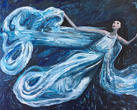 Floating Girl By Mandy Gatlin Painting By Amanda Gatlin Fine Art America