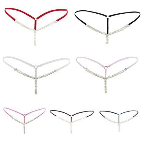 sexy women s beads crotchless g string briefs thong lingerie knickers underwear ebay