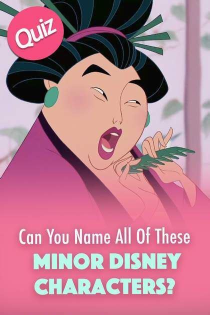 Match The Following Minor Disney Characters In This Quiz To Their