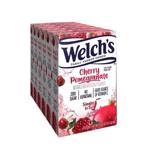 Welchs Cherry Pomegranate Singles To Go Drink Mix 046 Oz 6 Ct Pack