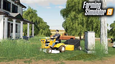 Farming Simulator 2019 Latest News Fs19 Mowing Overgrown Lawn With New