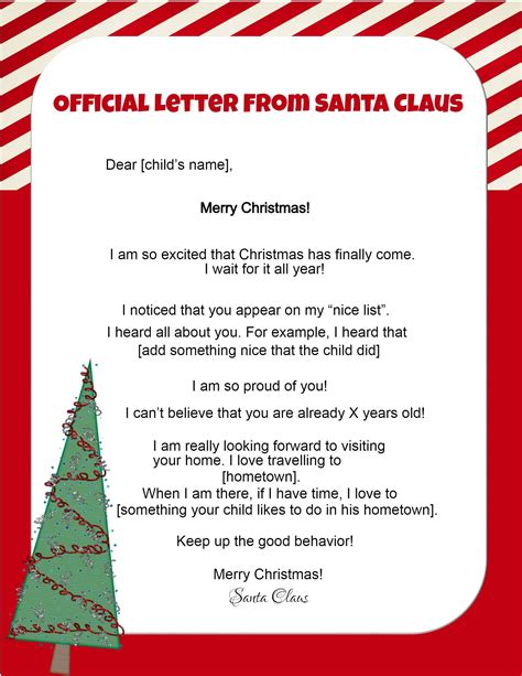 Free Letter From Santa Printable
