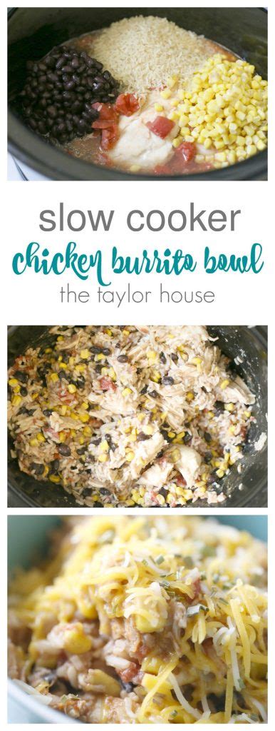 Slow Cooker Chicken Burrito Bowl The Taylor House