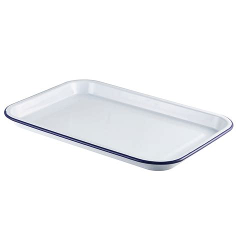 Also set sale alerts and shop exclusive offers only on shopstyle. Enamel Serving Tray White with Blue Rim at drinkstuff
