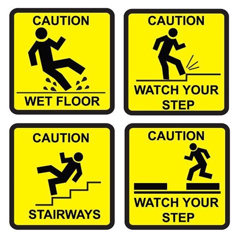 Caution Signs Yellow Safety Signs And Symbols Hazard Sign Workplace Safety And Health
