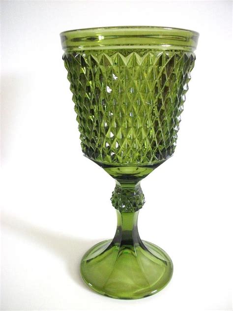 items similar to vintage green glass pedestal dish on etsy