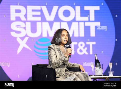 A Sip With Issa Rae On Stage At The Revolt Summit X Atandt La On October