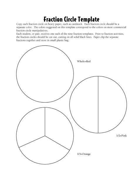 Printable Percent Circle Templates 101 Activity Math Fraction