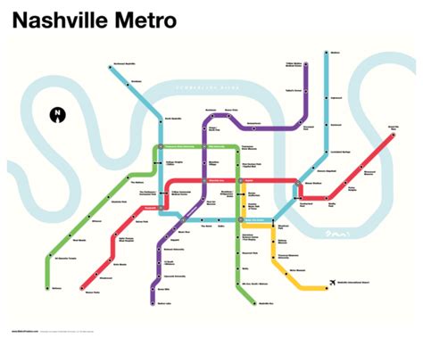 Nashville Metro Map Metro Posters