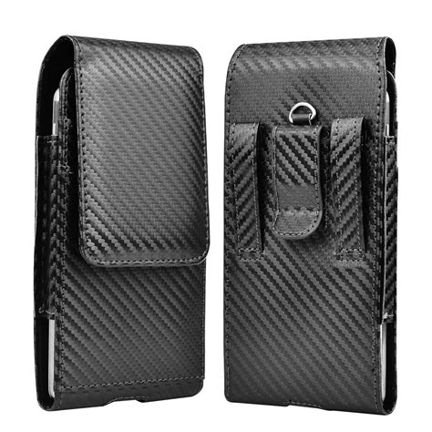 Cell Phone Holster Pouch Leather Wallet Case With Belt Clip For Iphone