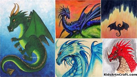Dragon Paintings For Kids Kids Art And Craft
