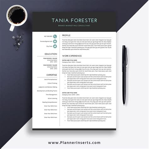 How to write town planner resume. Minimalist CV Template Word, Professional CV Format ...