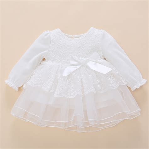 Fashion Newborn Wedding Baby Girl Dress Summer White Cotton Ruffle