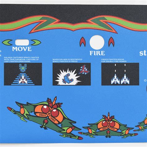 Galaga Side Art Set And Kickplate Decal Set Phoenix Arcade 1