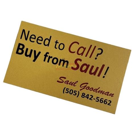Better Call Saul 2015 2022 Need To Call Saul Goodman Business Card