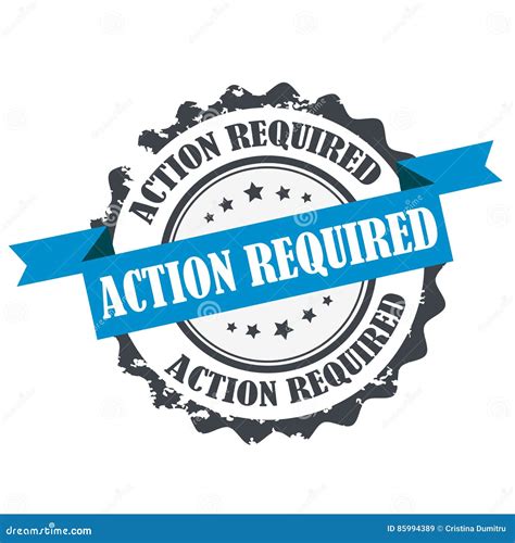 Action Required Stamp Stock Vector Illustration Of Required 85994389