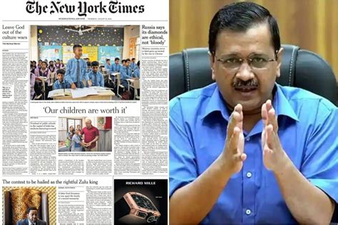Arvind Kejriwal Shares New York Times Frontpage Featuring Manish