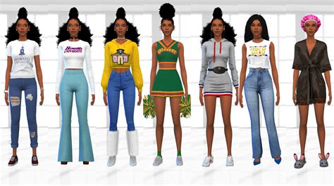 Sims 4 Hbcu Black Simmer Student Lookbook Cc 1 Desire Anne