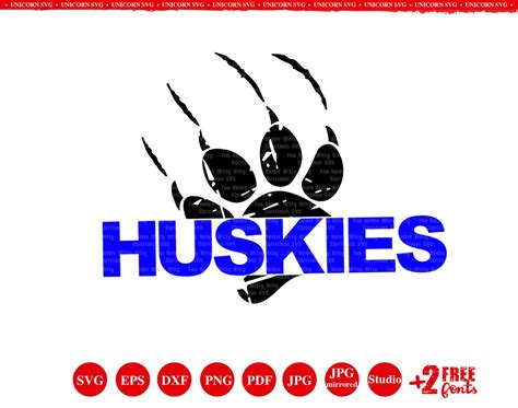 Huskies Svg Huskies Paw Print Grunge Distressed Svg Files Etsy