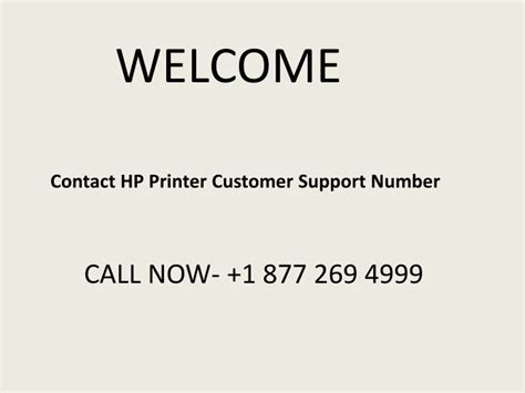 Ppt Contact Hp Printer Customer Support Number Powerpoint
