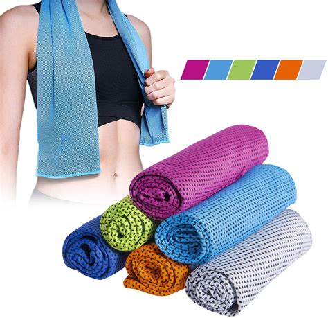 6 Pack Cooling Towel Soft Breathable Ice Sports Towel Keep Cool Chilly Towel Super Absorbent