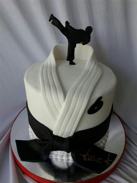Karate Theme Cake Birthday Card Message