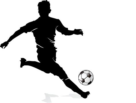 Football Player Dribbling Football Player Silhouette Png Download