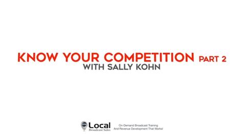 Know Your Competition Part 2 Local Broadcast Sales