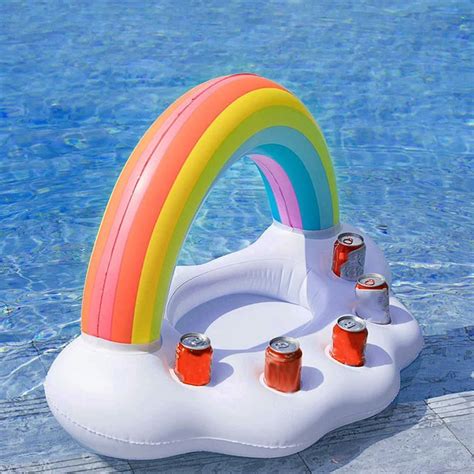 Custom Drink Floats For Swimming Pool And Hot Tub Rainbow Floating