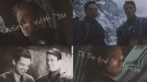 steve rogers and bucky barnes cause im with you till the end of the line marvel captain