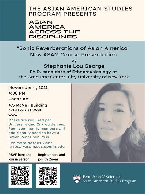 Asian America Across The Disciplines Series “sonic Reverberations Of