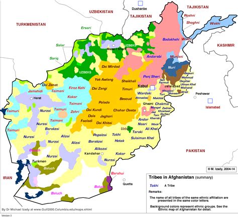 Map Afghanistan Tribe