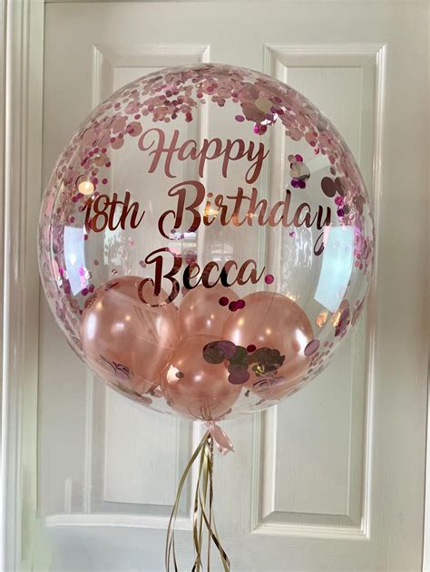 Personalised Birthday Balloonhelium Inflated Balloonbespoke Etsy