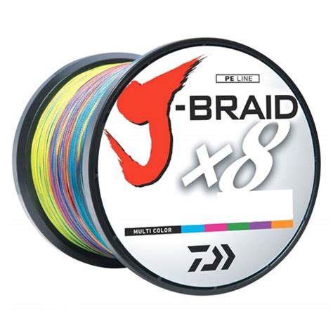 Daiwa JB8U50 3000M J Braid 3300 Yd 50 Lb Multi Color X8 Braided