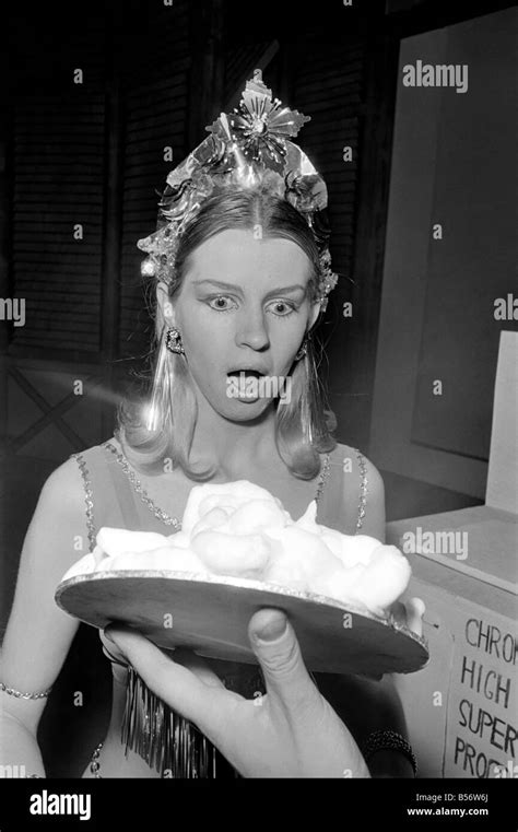 Sara Wade About To Have A Custard Pie Thrown At Her January 1970 70