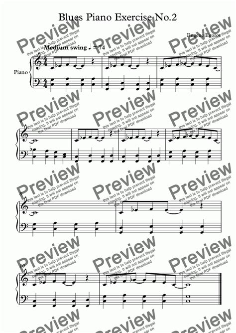 Blues Piano Exercise No2 Download Sheet Music Pdf File