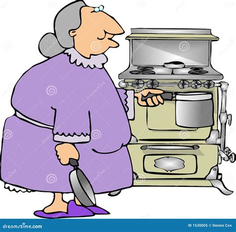 Cooking With Grandma Stock Illustration Illustration Of Grama 1530005