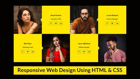 How To Make Team Section Design Using Html And Css Website Design