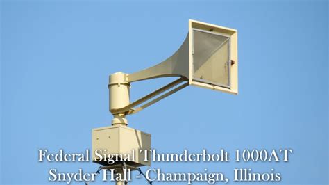Federal Signal Thunderbolt 1000t Siren Test Alert And Attack