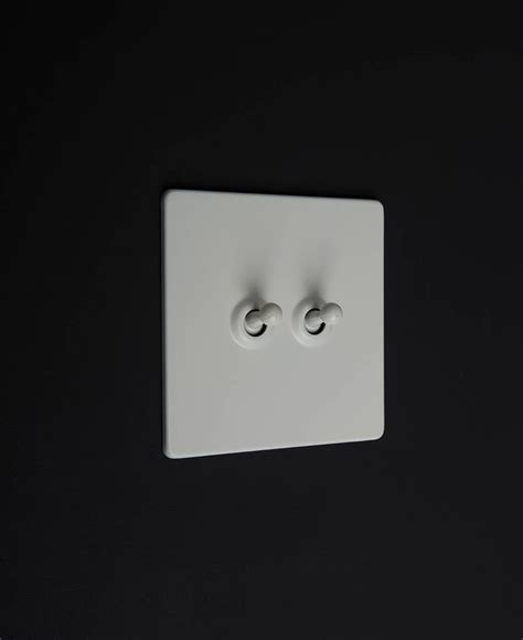 White Double Toggle Switch Vintage Style Light Toggle Switch