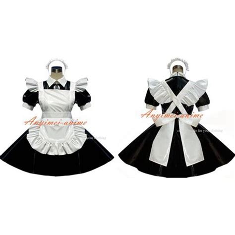 Sexy Sissy Maid Pvc Dress Lockable Uniform Cosplay Costume Tailor Made