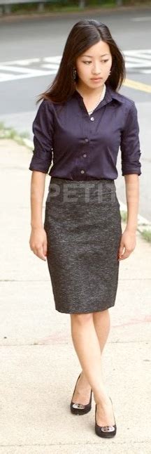 outfit post navy blouse grey pencil skirt leopard flats outfit posts