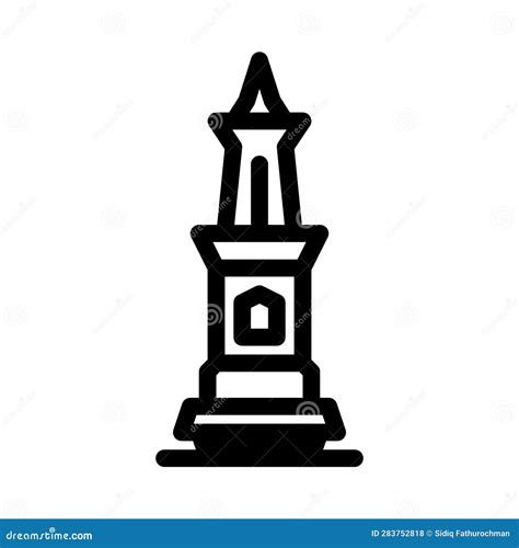Tugu Yogyakarta Indonesia Vector Icon Or Logo