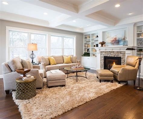 Arranging Furniture In A Open Floor Plan Neutral Living Room With