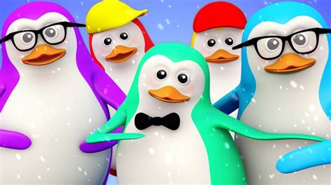 Five Little Penguins Nursery Rhymes For Kindergarten Kids Children