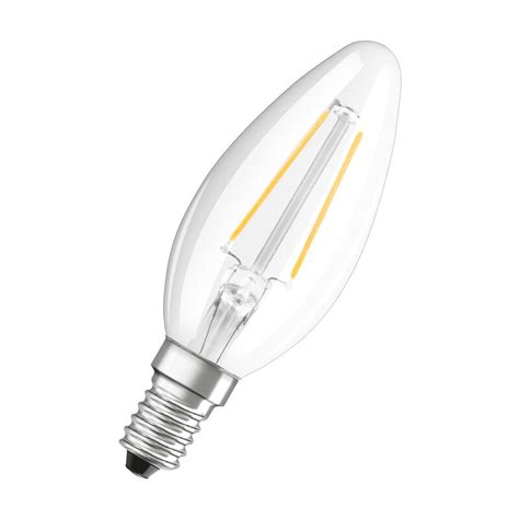 Osram Led Filament Retrofit Classic B Kerze W W E Klar Warmw