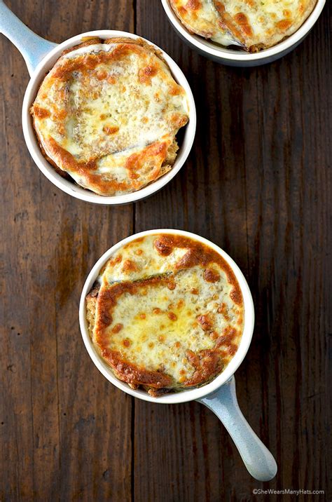 French onion soup feeds the soul on a cold day, and now you can enjoy it at the best restaurant on the block: Easy French Onion Soup Recipe | She Wears Many Hats